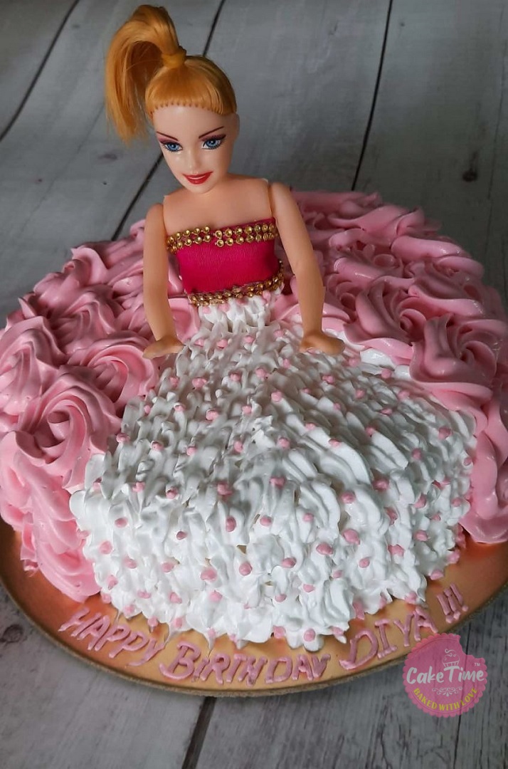 Three Birthday-Cakes and the Marshmallow Decoration:Part 3: A Doll Cake |  Cakes, Bakes and Beyond by Shradha