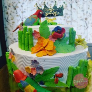 Parrot Theme Cake