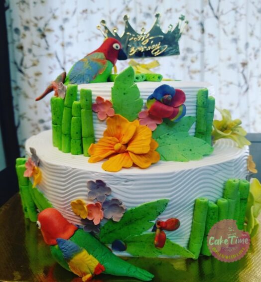 Parrot Theme Cake