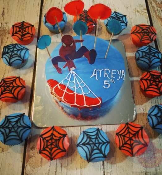Spider Man Theme Cake